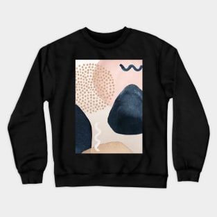 Modern Abstract Blush and Blue Crewneck Sweatshirt